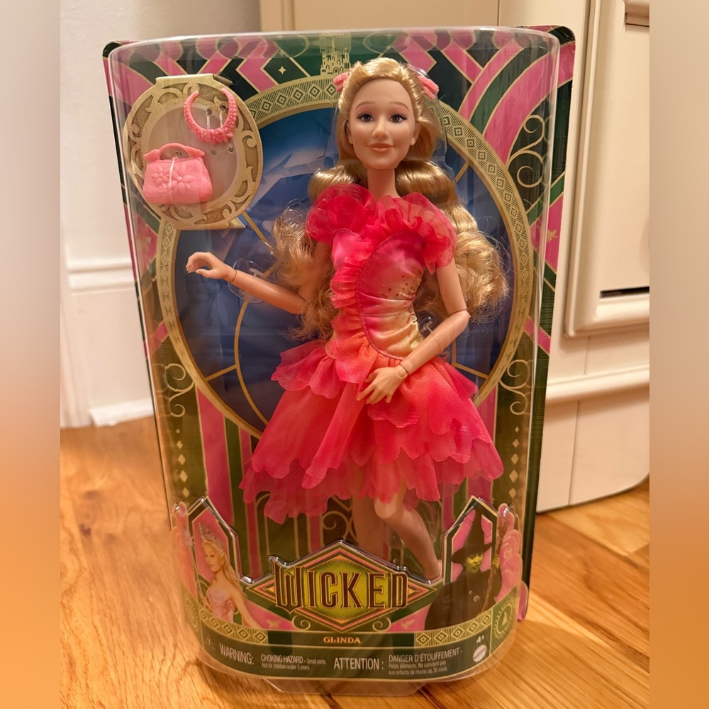 Wicked Glinda Doll in Pink Ruffled Dress (2024 Recalled edition)